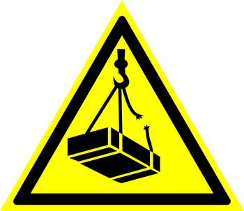 W06 опасно! возможно падение груза (пластик, 700х700 мм) - Знаки безопасности - Знаки и таблички для строительных площадок - Магазин охраны труда и техники безопасности stroiplakat.ru