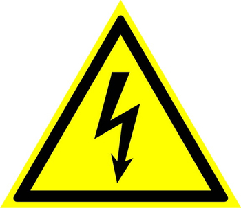W08 внимание! опасность поражения электрическим током  (пленка, сторона 100 мм) - Знаки безопасности - Знаки по электробезопасности - Магазин охраны труда и техники безопасности stroiplakat.ru